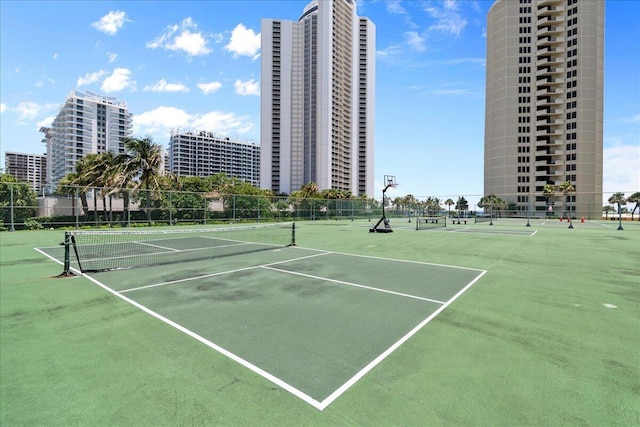 2800 N Ocean Dr Unit B-24D, Singer Island, FL 33404 - view of tennis court with a view of city