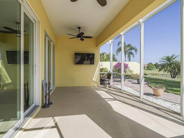 5151 Formosa Cir, Vero Beach, FL 32967 - unfurnished sunroom with ceiling fan
