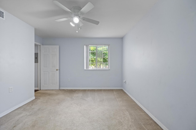 4179 N Haverhill Rd Unit 609, West Palm Beach, FL 33417 - carpeted empty room featuring ceiling fan and baseboards