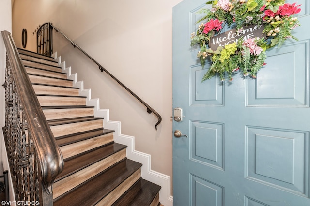 805 Harbour Pointe Way, Greenacres, FL 33413 - stairs with baseboards