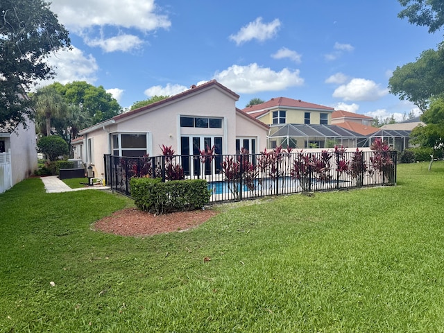 7906 Rockport Cir, Lake Worth, FL 33467 - back of house featuring french doors and stucco siding