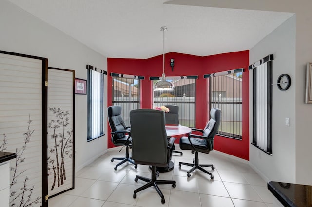 7566 San Pedro St, Boynton Beach, FL 33437 - office area featuring vaulted ceiling and baseboards