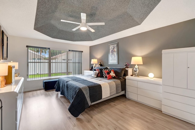 7566 San Pedro St, Boynton Beach, FL 33437 - bedroom featuring light wood-type flooring and ceiling fan