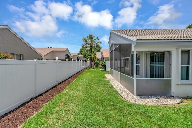 7566 San Pedro St, Boynton Beach, FL 33437 - view of yard featuring a sunroom