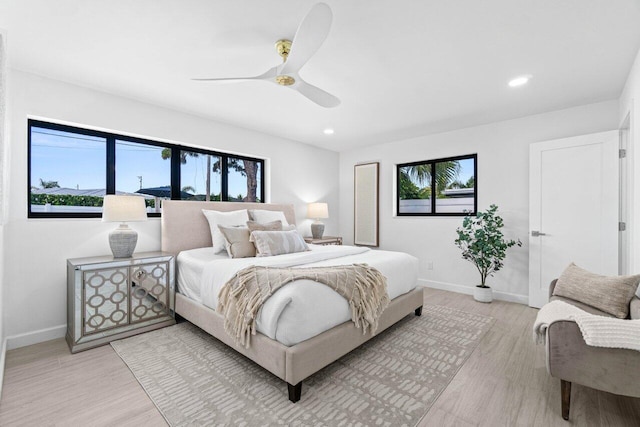 812 Chapel Hill Blvd, Boynton Beach, FL 33435 - bedroom featuring light wood-type flooring, multiple windows, baseboards, and recessed lighting