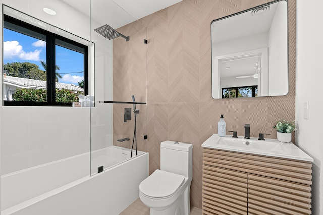 812 Chapel Hill Blvd, Boynton Beach, FL 33435 - bathroom featuring toilet, combined bath / shower with glass door, and vanity