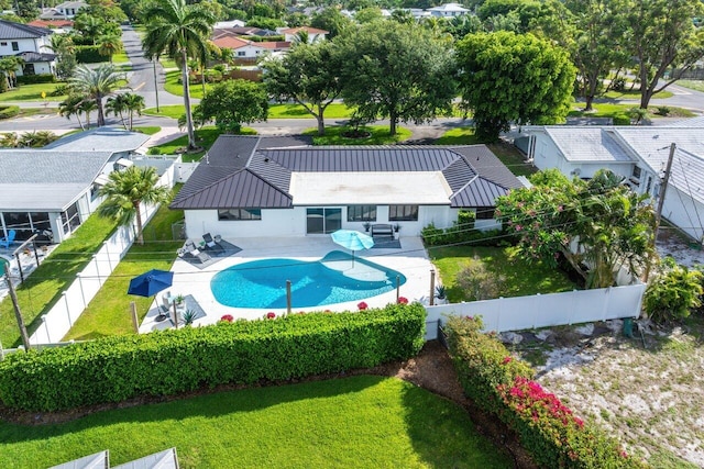 812 Chapel Hill Blvd, Boynton Beach, FL 33435 - view of swimming pool with a fenced backyard, a residential view, and a patio