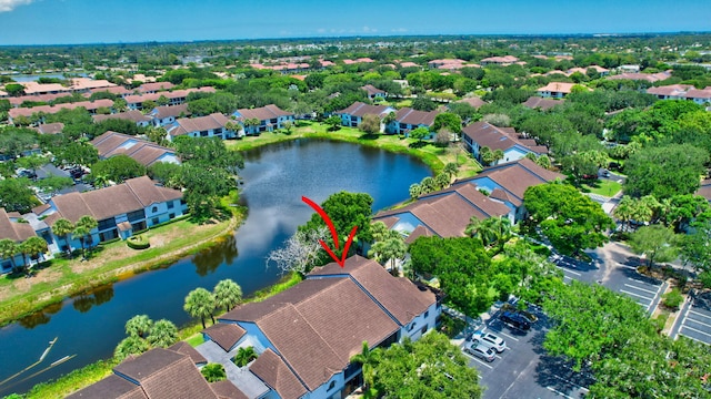 5451 Verona Dr Unit M, Boynton Beach, FL 33437 - aerial view of residential area featuring a large body of water