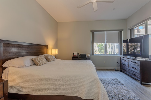 13664 Kiltie Ct, Delray Beach, FL 33446 - bedroom with multiple windows, wood finished floors, baseboards, and ceiling fan