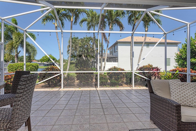 13664 Kiltie Ct, Delray Beach, FL 33446 - view of patio / terrace featuring glass enclosure