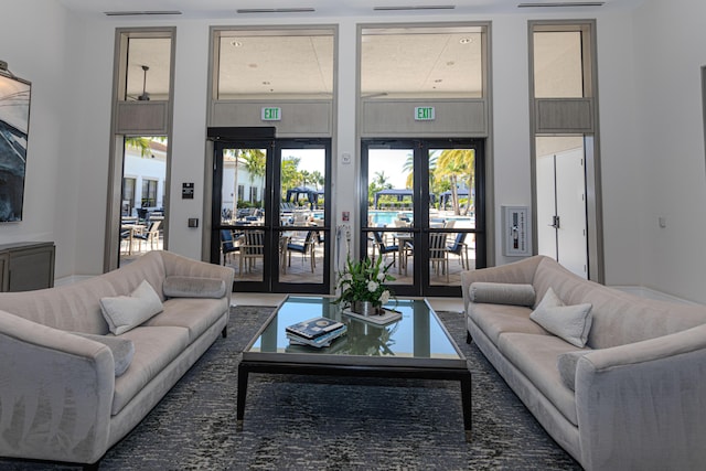 13664 Kiltie Ct, Delray Beach, FL 33446 - living area featuring french doors