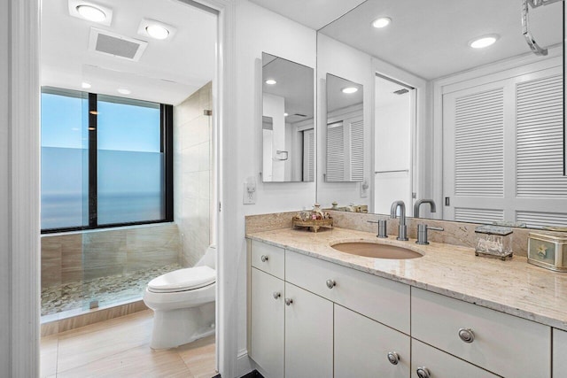 1500 S Ocean Blvd Unit 804, Boca Raton, FL 33432 - full bath featuring toilet, a stall shower, and vanity