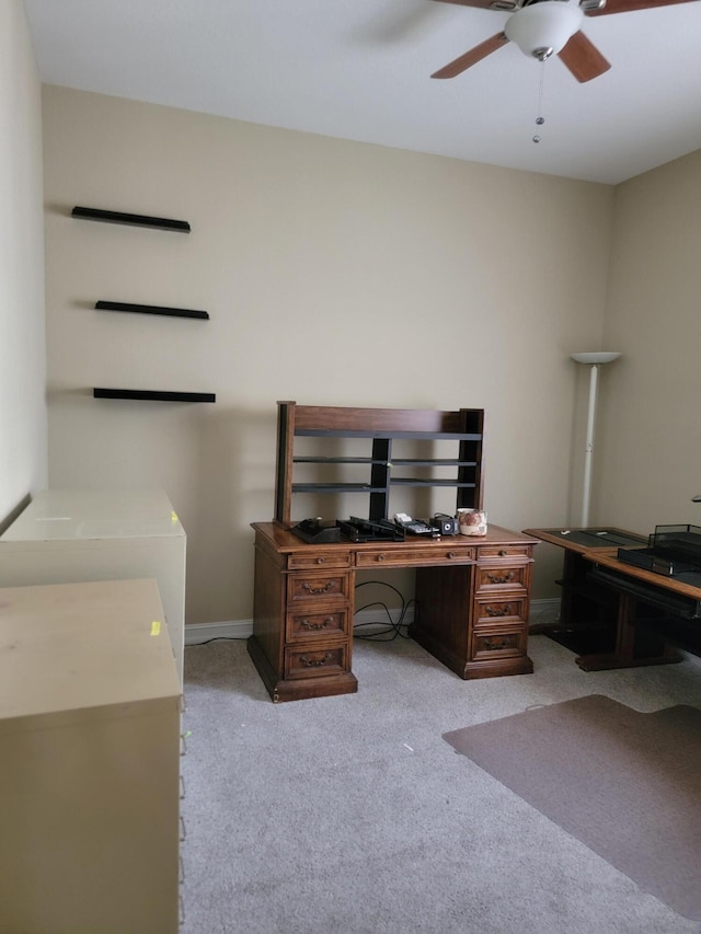4295 55th St, Vero Beach, FL 32967 - unfurnished office featuring carpet floors, ceiling fan, and baseboards