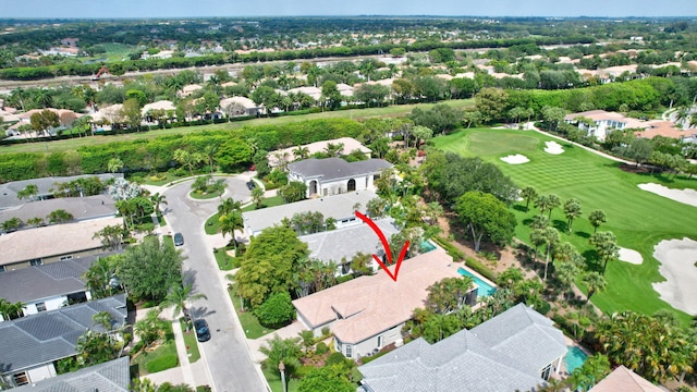 7919 L Aquila Way, Delray Beach, FL 33446 - aerial view of property's location with nearby suburban area and a local golf course