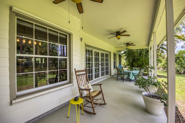 15048 85th Rd N, The Acreage, FL 33470 - view of patio featuring ceiling fan and outdoor dining area