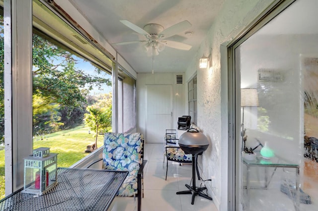 130 Lake Meryl Dr Unit 226, West Palm Beach, FL 33411 - sunroom / solarium featuring ceiling fan