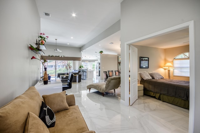 208 Legendary Cir, Palm Beach Gardens, FL 33418 - bedroom featuring light marble finish flooring and recessed lighting