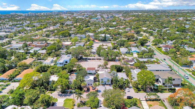 218 NE 10th St, Delray Beach, FL 33444 - aerial overview of property's location with nearby suburban area