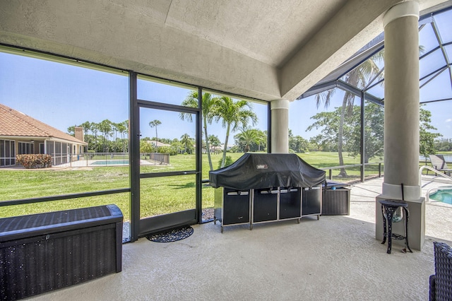 view of sunroom