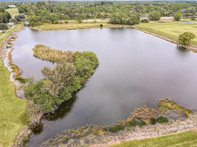 drone / aerial view of a nearby body of water