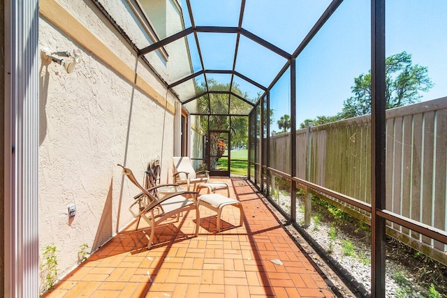 65 Eastgate Dr Unit B, Boynton Beach, FL 33436 - sunroom featuring vaulted ceiling