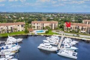 1401 Tidal Pointe Blvd Unit 405, Jupiter, FL 33477 - aerial view of a nearby body of water and numerous boat docks