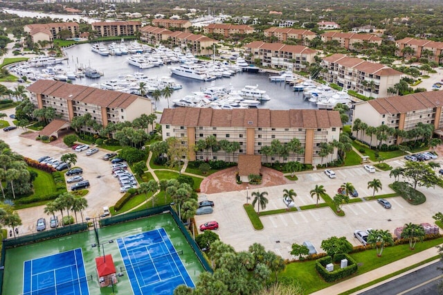 1401 Tidal Pointe Blvd Unit 405, Jupiter, FL 33477 - drone / aerial view of numerous boat docks and a nearby body of water