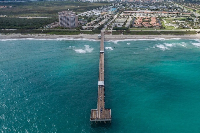 1401 Tidal Pointe Blvd Unit 405, Jupiter, FL 33477 - drone / aerial view of waterfront with a beach