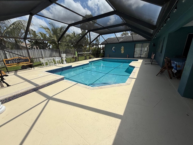 287 Ponce De Leon St, Royal Palm Beach, FL 33411 - view of pool with a patio and glass enclosure