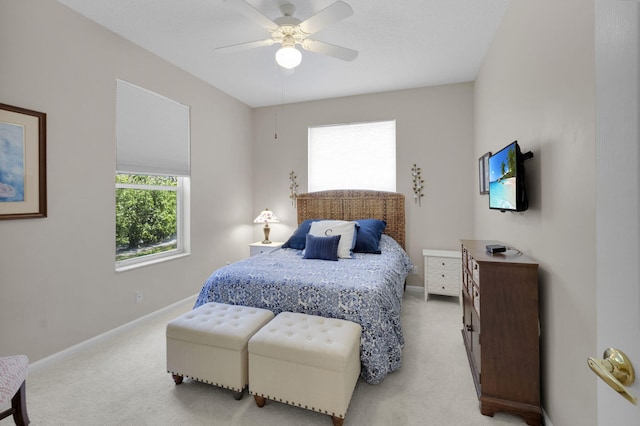 6179 Evian Pl, Boynton Beach, FL 33437 - carpeted bedroom with baseboards and a ceiling fan