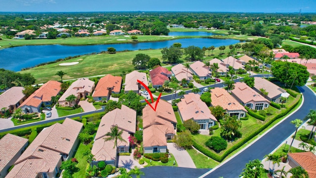 6179 Evian Pl, Boynton Beach, FL 33437 - aerial view of residential area with a nearby body of water and a golf course