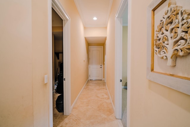 8979 Three Rail Dr, Boynton Beach, FL 33472 - corridor with light tile patterned flooring, recessed lighting, baseboards, and light carpet