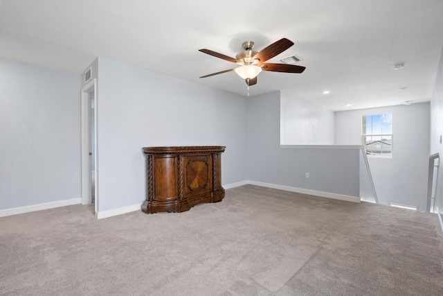 852 Gairloch Ln, Fort Pierce, FL 34947 - empty room featuring ceiling fan, carpet, baseboards, and recessed lighting