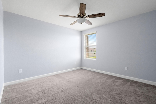 852 Gairloch Ln, Fort Pierce, FL 34947 - spare room with carpet flooring, baseboards, and a ceiling fan
