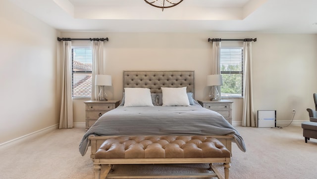 8520 Lewis River Rd, Delray Beach, FL 33446 - carpeted bedroom with a tray ceiling and baseboards