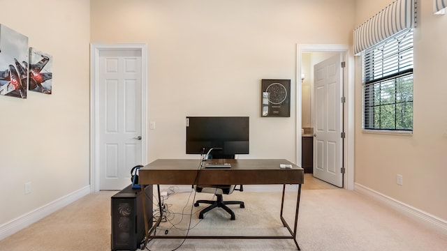8520 Lewis River Rd, Delray Beach, FL 33446 - office space with light colored carpet, baseboards, and a high ceiling