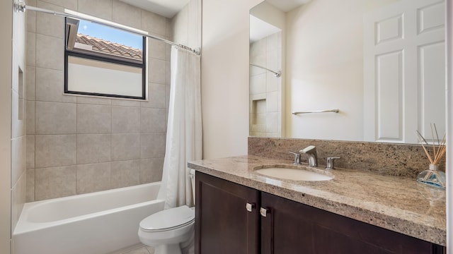 8520 Lewis River Rd, Delray Beach, FL 33446 - full bath with vanity, toilet, and shower / bath combination with curtain