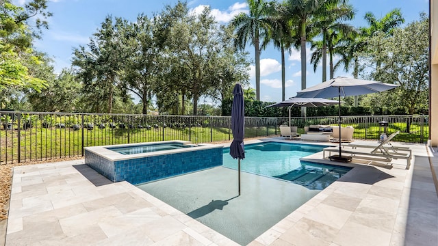 8520 Lewis River Rd, Delray Beach, FL 33446 - view of pool with a patio area and a pool with connected hot tub