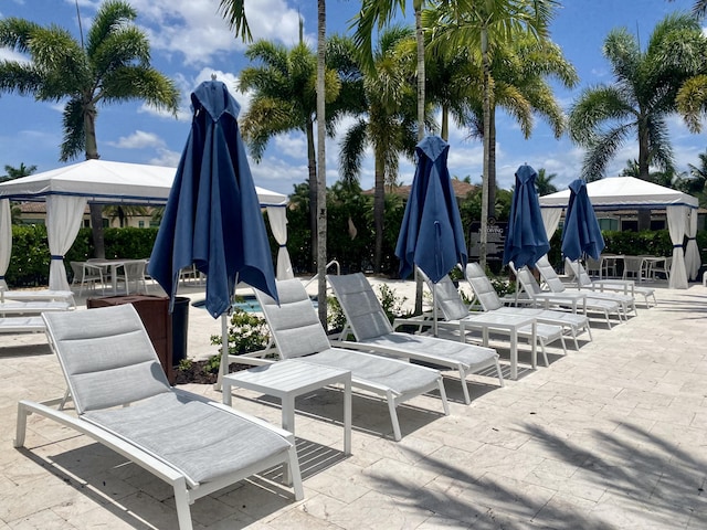 8520 Lewis River Rd, Delray Beach, FL 33446 - view of patio with a gazebo