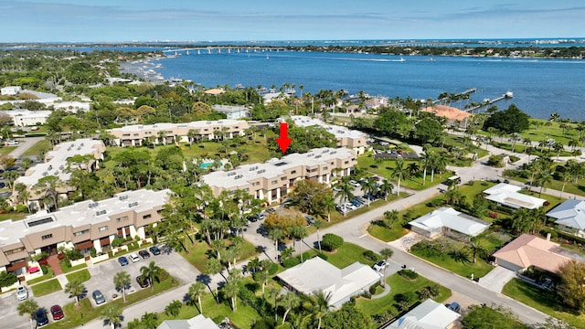 1800 SE Saint Lucie Blvd Unit 2-204, Stuart, FL 34996 - aerial overview of property's location featuring a notable bridge and a large body of water