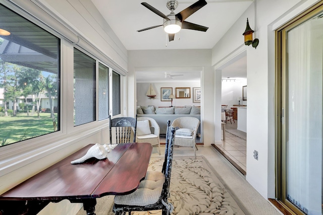 1800 SE Saint Lucie Blvd Unit 2-204, Stuart, FL 34996 - dining space featuring a ceiling fan