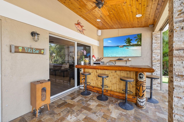 view of patio / terrace featuring ceiling fan