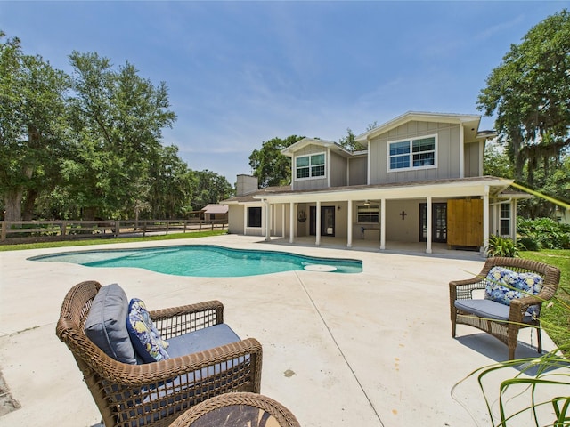 2045 SW 18th Ln, Okeechobee, FL 34974 - outdoor pool with a patio and a fenced backyard