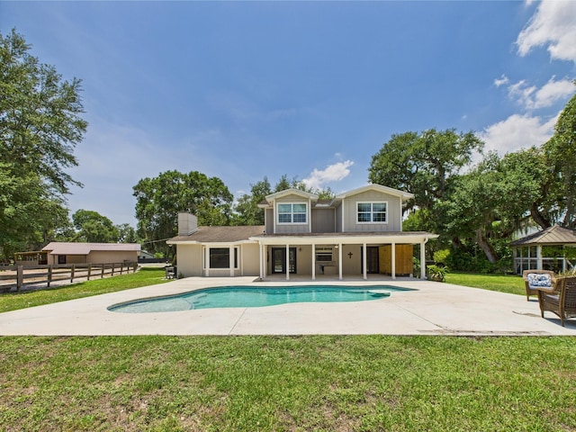 2045 SW 18th Ln, Okeechobee, FL 34974 - swimming pool featuring a gazebo and a patio
