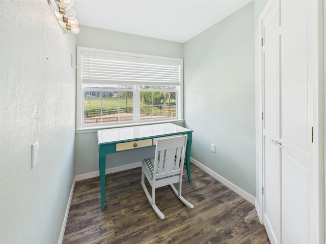 2045 SW 18th Ln, Okeechobee, FL 34974 - office featuring dark wood-style flooring and baseboards