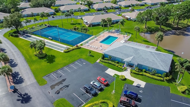 517 SE Crooked Lake Ln Unit D, Fort Pierce, FL 34982 - bird's eye view of a pool area