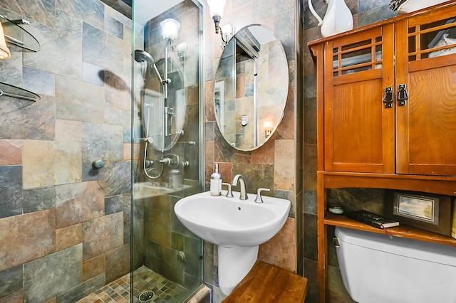 1328 SE 3rd Ave, Deerfield Beach, FL 33441 - full bath with tile walls, a stall shower, and toilet