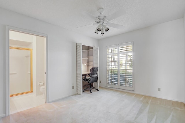 135 Eagleton Ct, Palm Beach Gardens, FL 33418 - office with carpet floors, a ceiling fan, and baseboards