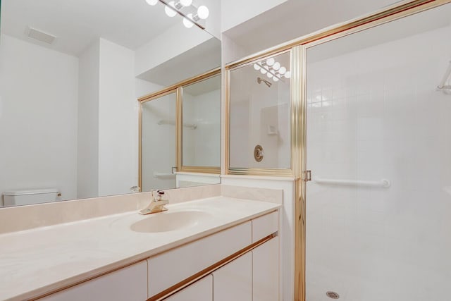 135 Eagleton Ct, Palm Beach Gardens, FL 33418 - full bath with toilet, a shower stall, and vanity