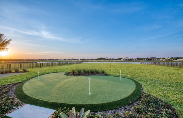 20132 Se Bridgewater Drive Madeira Model, Jupiter, FL 33458 - view of property's community with an area to practice putting and a water view